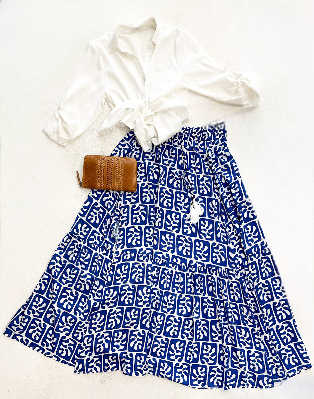 Coast Maxi Skirt || Cobalt Blue