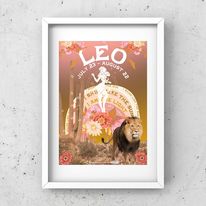 Load image into Gallery viewer, LEO Zodiac Print
