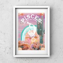 Load image into Gallery viewer, PISCES Zodiac Print
