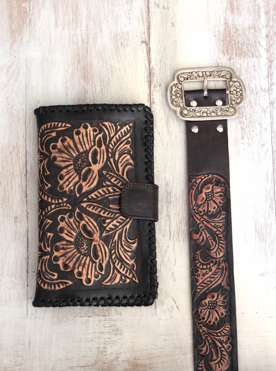 Sunflower Leather Belt