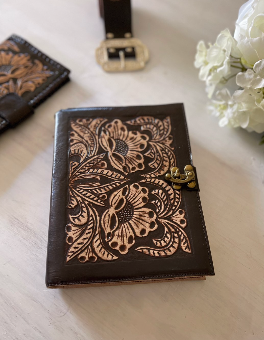 Sunflower Leather Journal