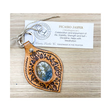 Load image into Gallery viewer, Keyring with Picasso Jasper
