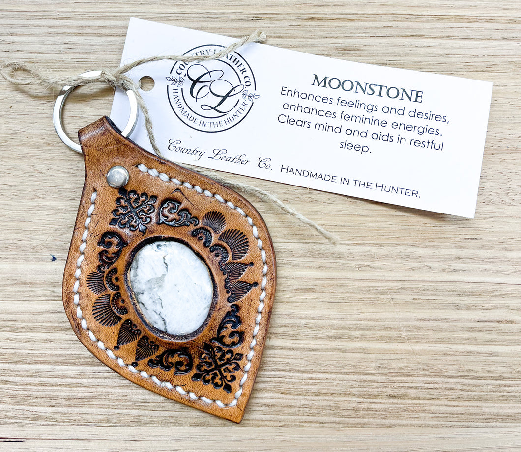 Keyring with Moonstone